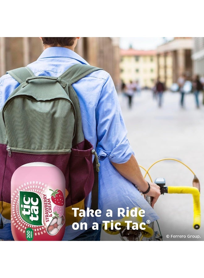 Tic Tac, Strawberry and Cream Flavored, On-the-Go Refreshment, 3.4 oz each, Bulk 8 pack - Image 3